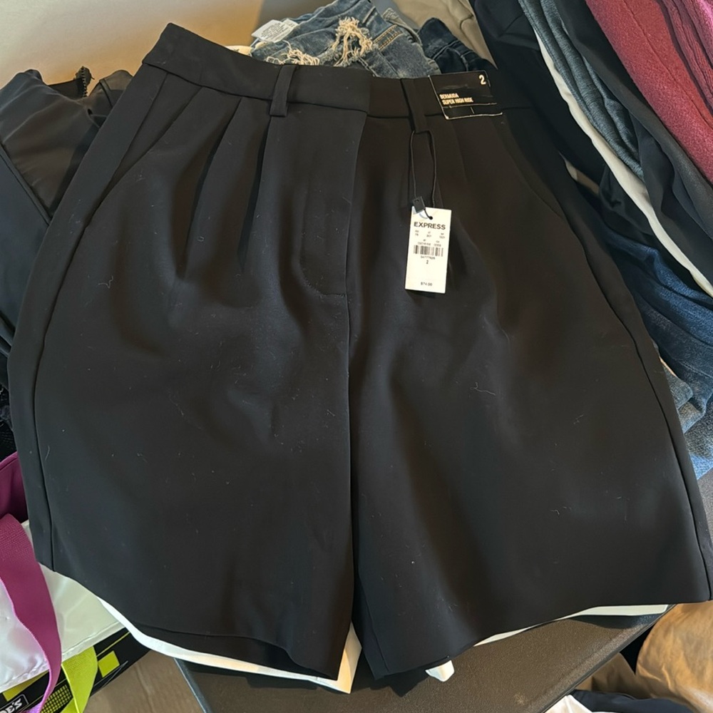 Express black Bermuda super high rise size 2